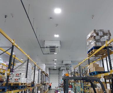 Durable, energy efficient LED Highbay lighting from CEMA was the perfect choice for Tican Chilled's cold store.