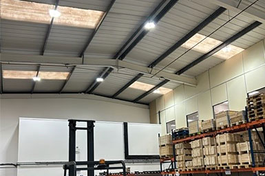 High efficiency, high output LED Highbays are perfect to illuminate high ceiling warehouse spaces.